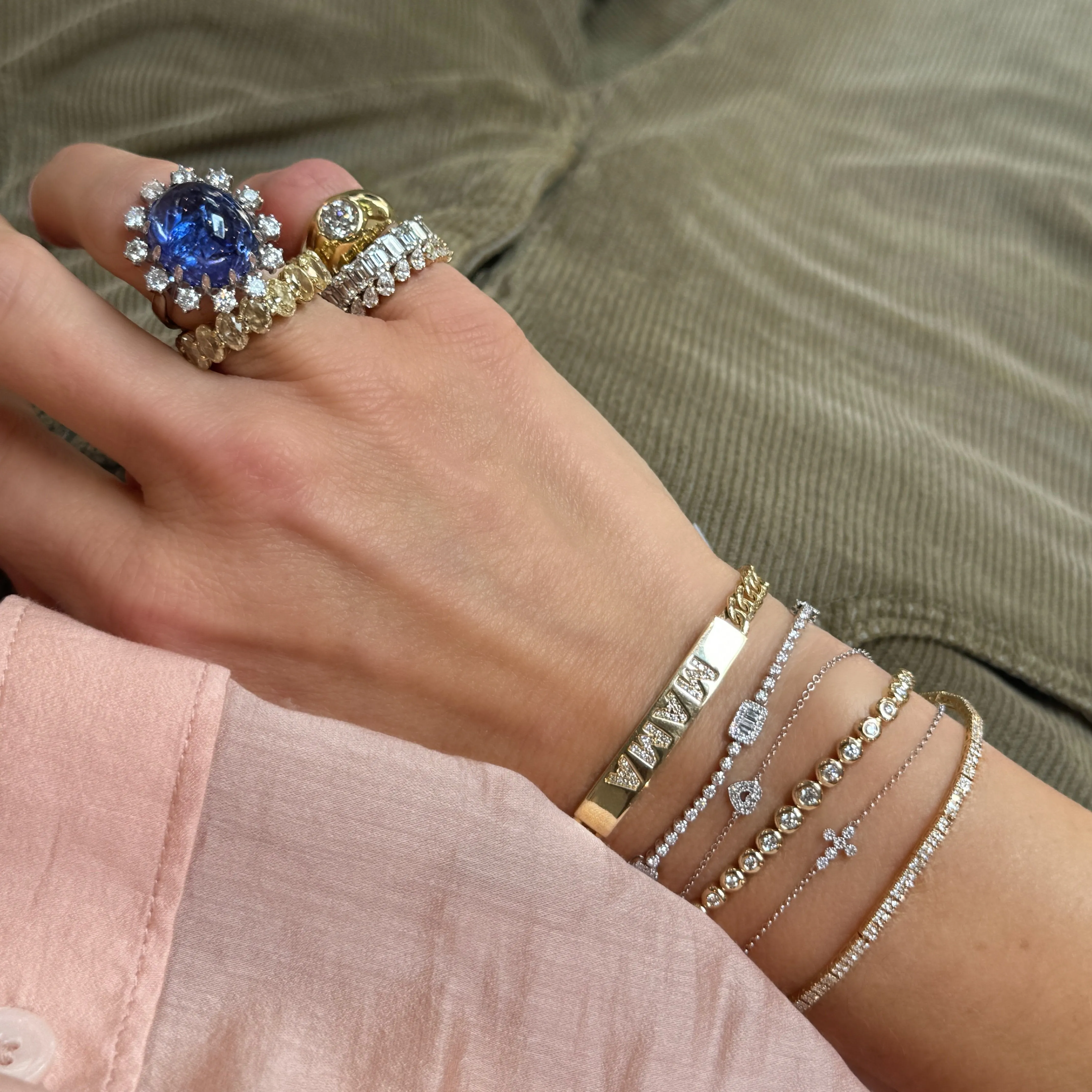 Perfect Pear Diamond Eternity Band Ring