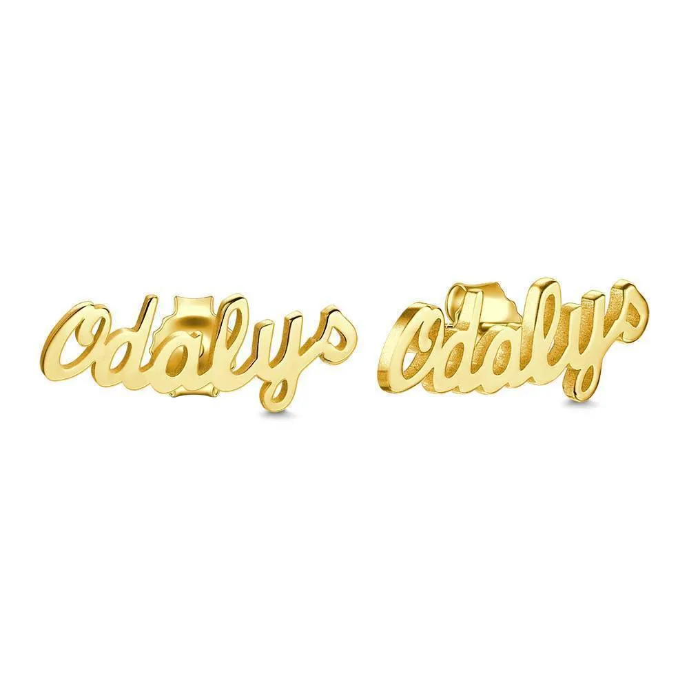 Personalized Simple Style Name Earrings