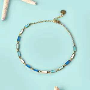 Pura Vida Enamel Bar Chain Anklet