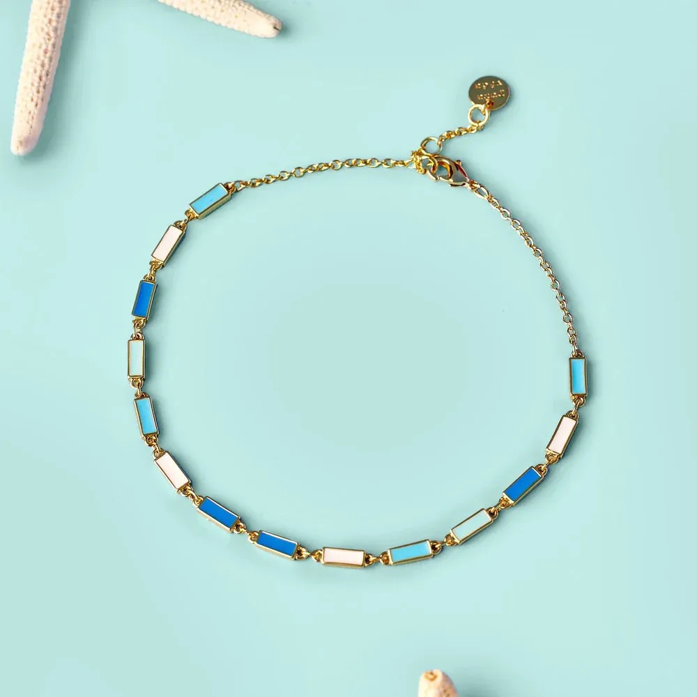 Pura Vida Enamel Bar Chain Anklet