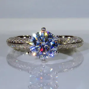 QUALITY RINGS New Arrival Luxury Round Cut AAA  CZ Diamonds Halo Solitaire Rings