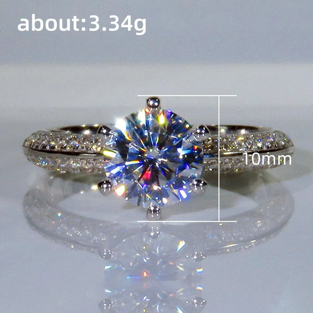 QUALITY RINGS New Arrival Luxury Round Cut AAA  CZ Diamonds Halo Solitaire Rings