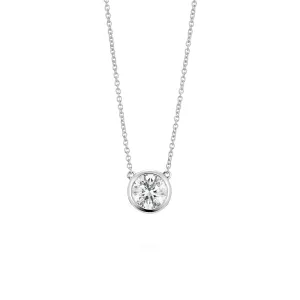 Round Brilliant Bezel Pendant | White (1.00ct)