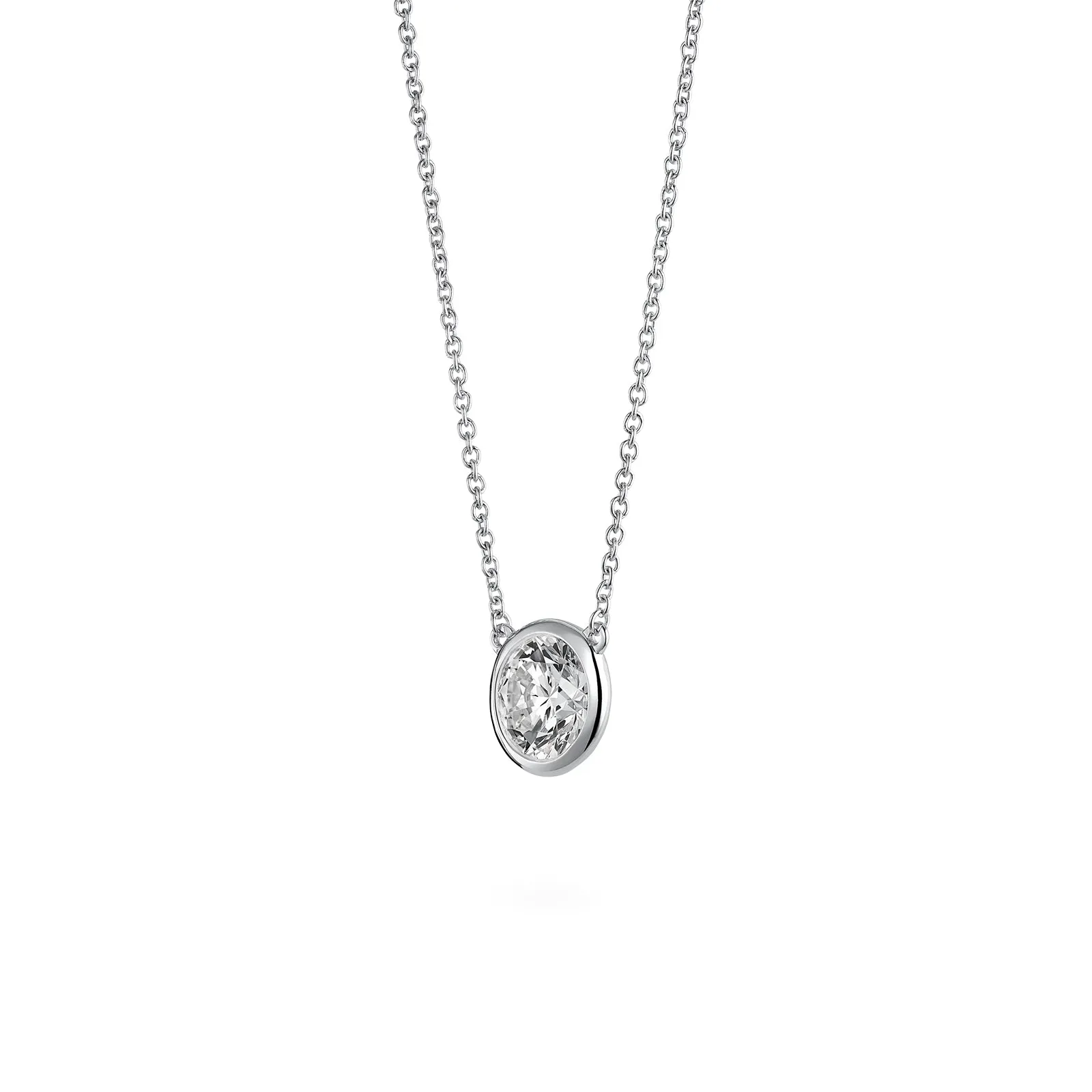 Round Brilliant Bezel Pendant | White (1.00ct)