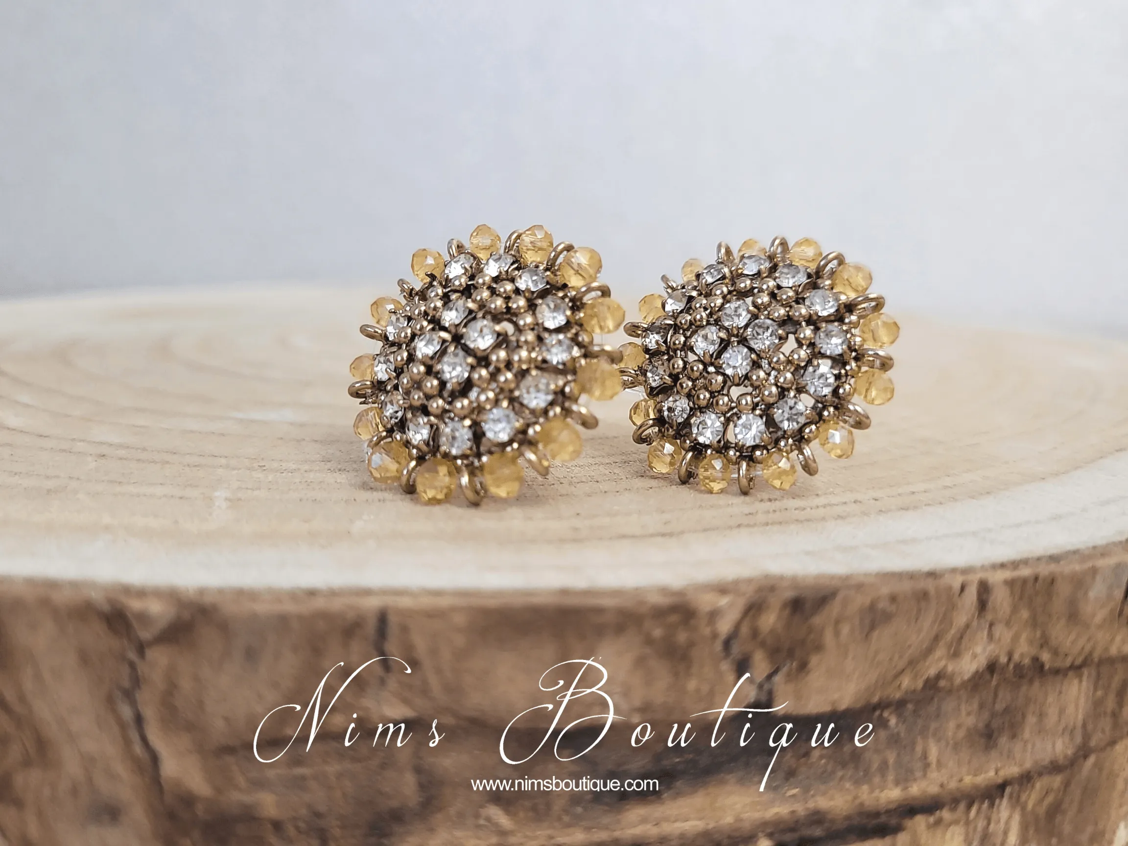 Royal Gold Stud Earrings