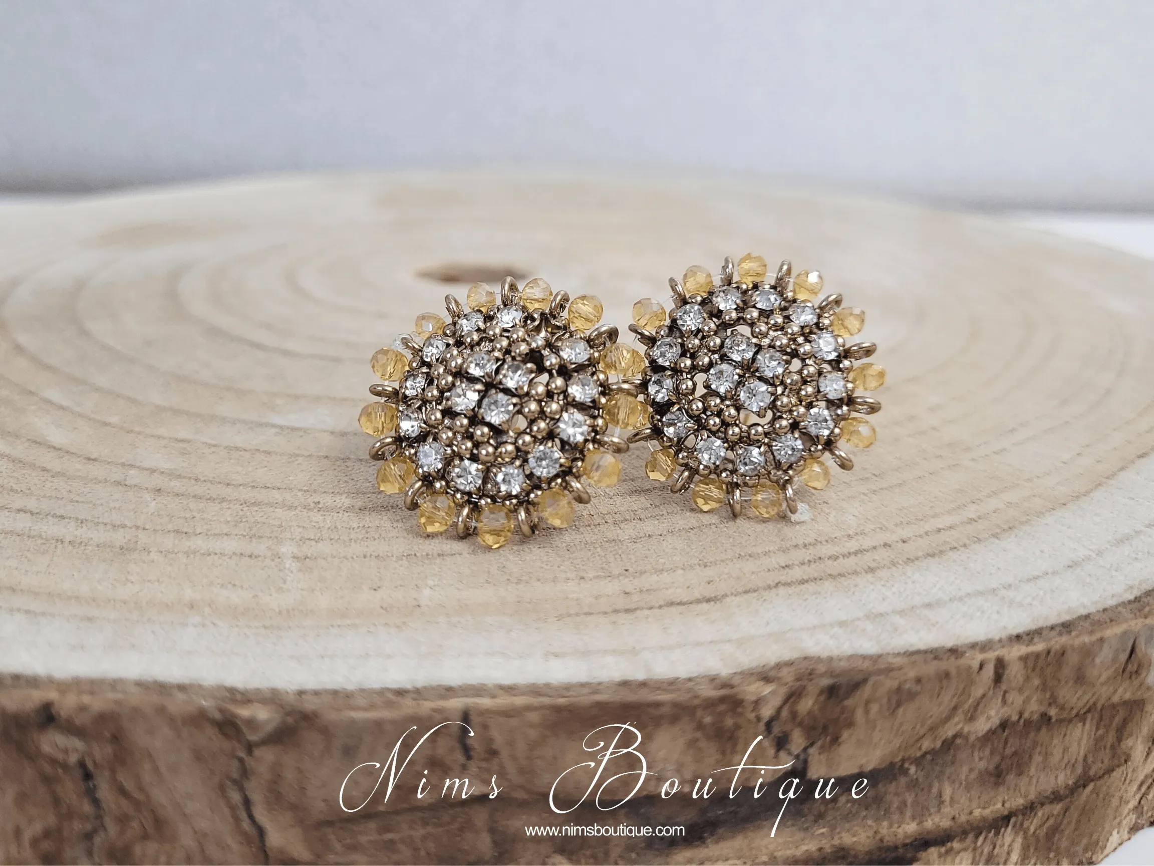 Royal Gold Stud Earrings