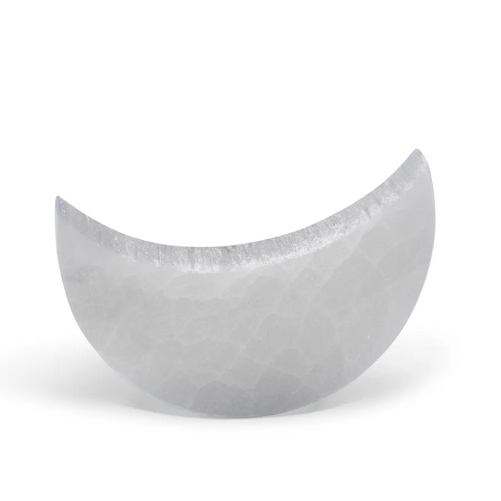 Selenite Half Moon Plain Charging Plate