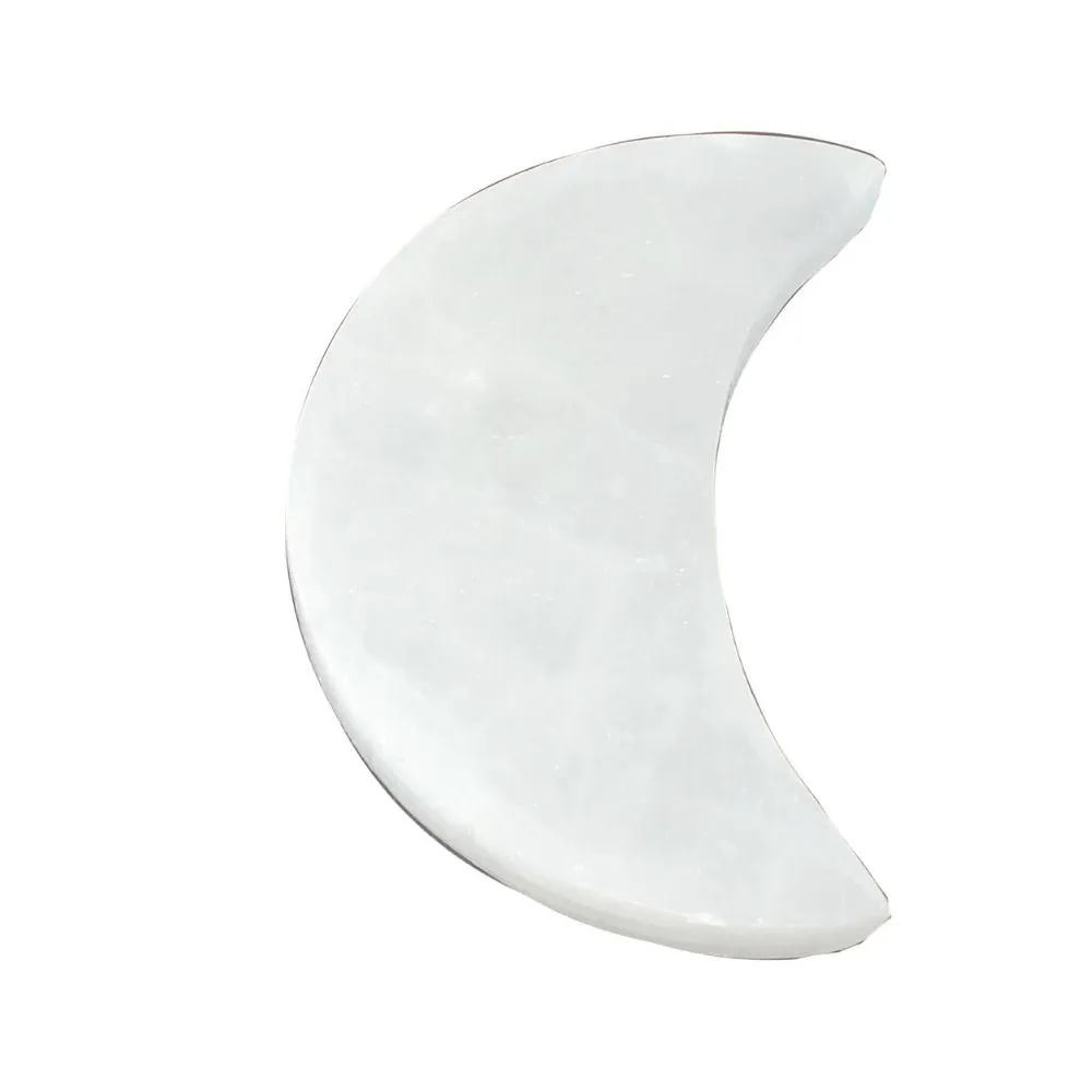 Selenite Half Moon Plain Charging Plate