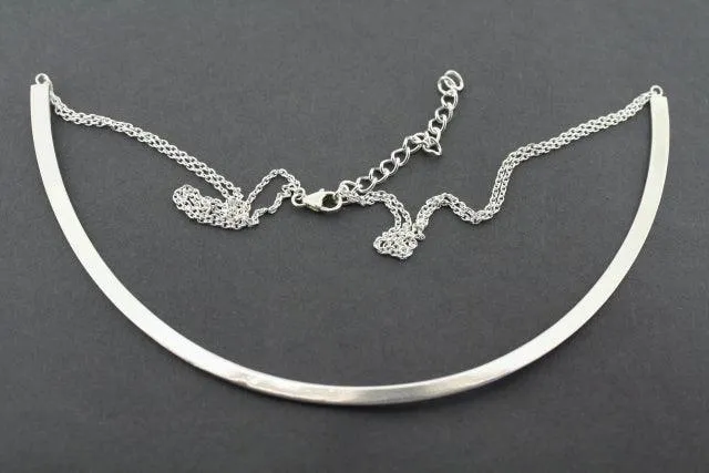 Semi circle necklace - sterling silver