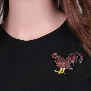 Shop Retro Chicken Rooster Brooch - A Vintage-Inspired Accessory for Fashion-Forward Individuals