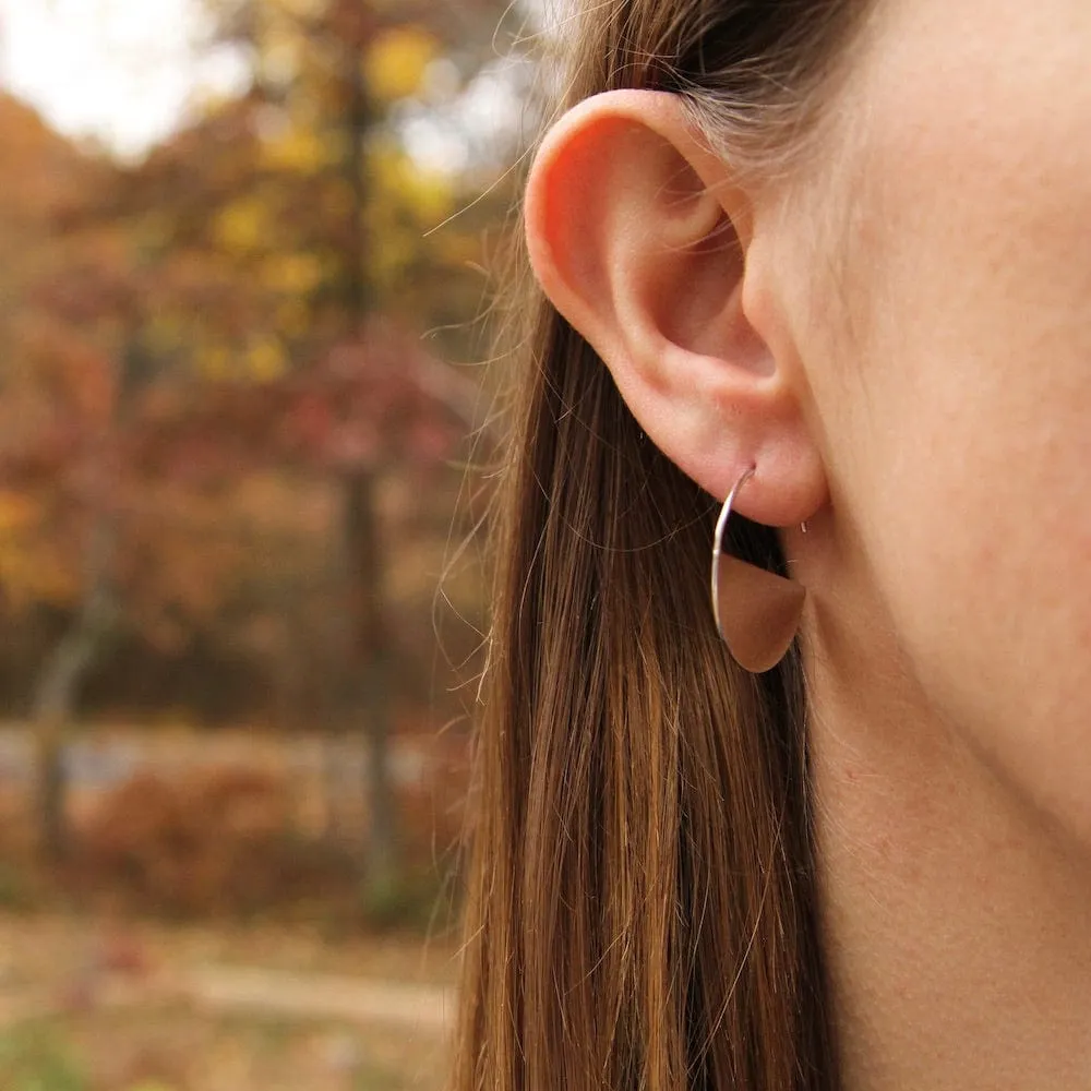 Silver Geometry Hoop Earrings