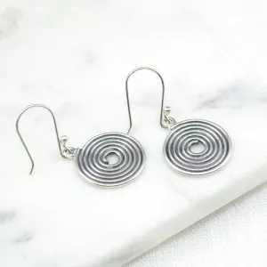 Silver Spiral Earrings