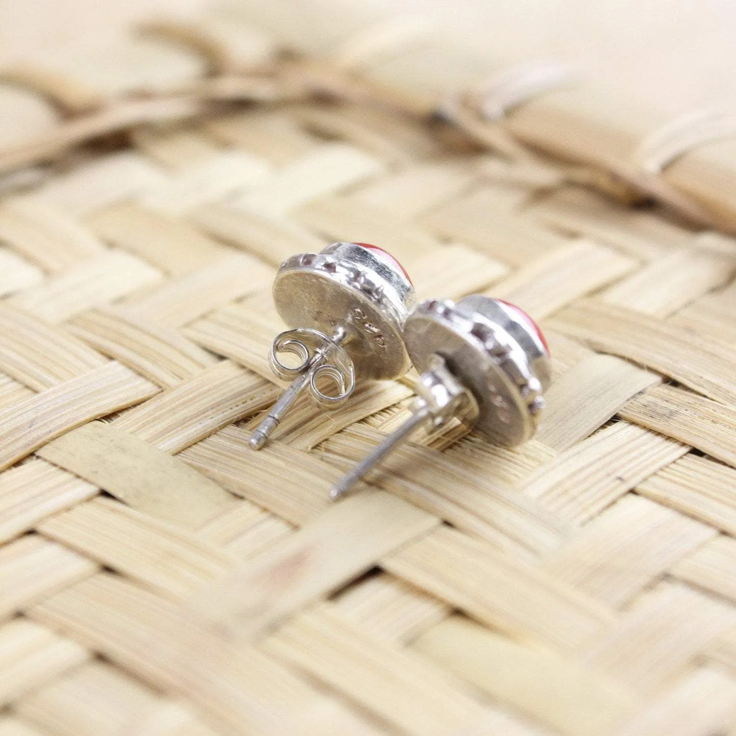 Simple Antique Coral Earrings
