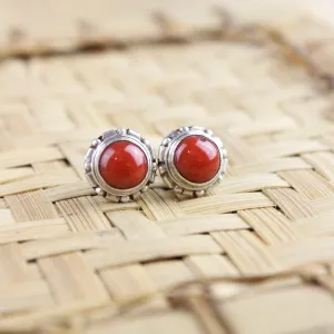 Simple Antique Coral Earrings