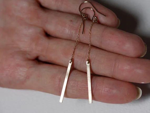 Simple Fashion Tassel Strip Earrings