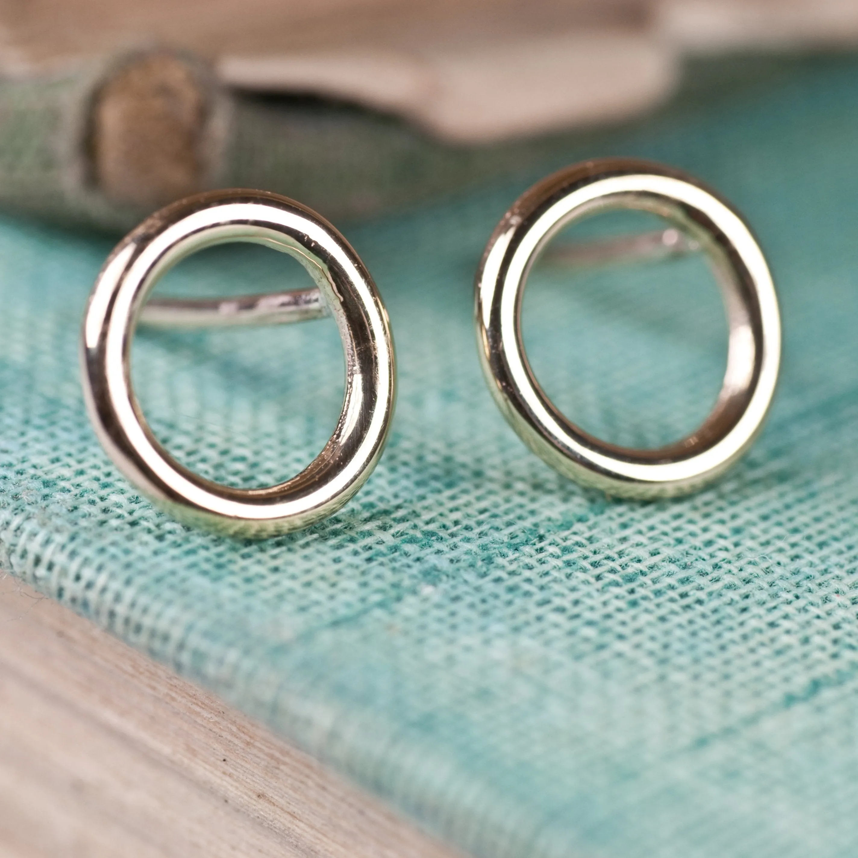 Simple Gold Circle Studs