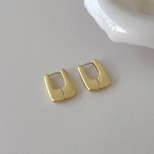 Simple Matte Brushed Hoop Earrings