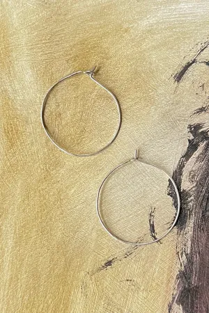 Simple Sterling Hoops