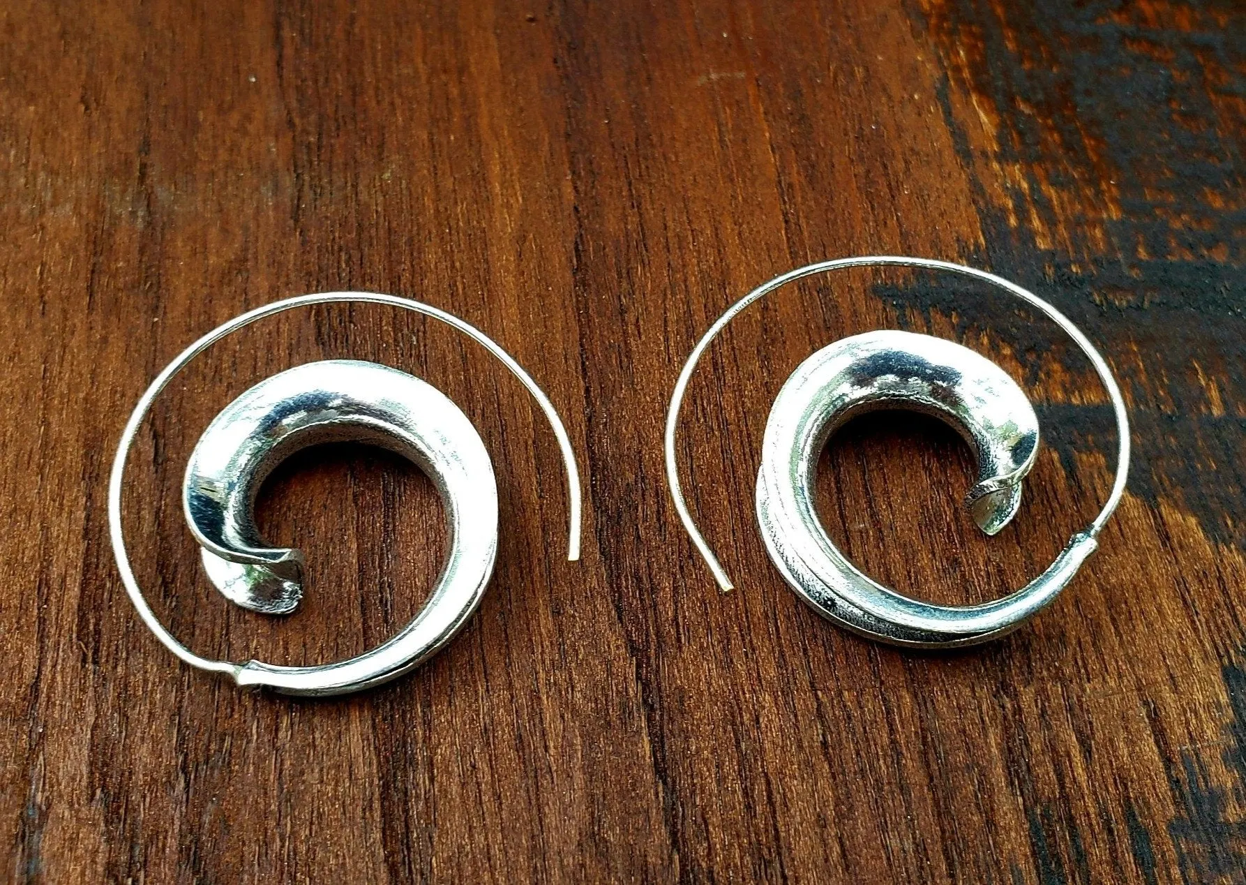 Simple Threader Spiral Earrings