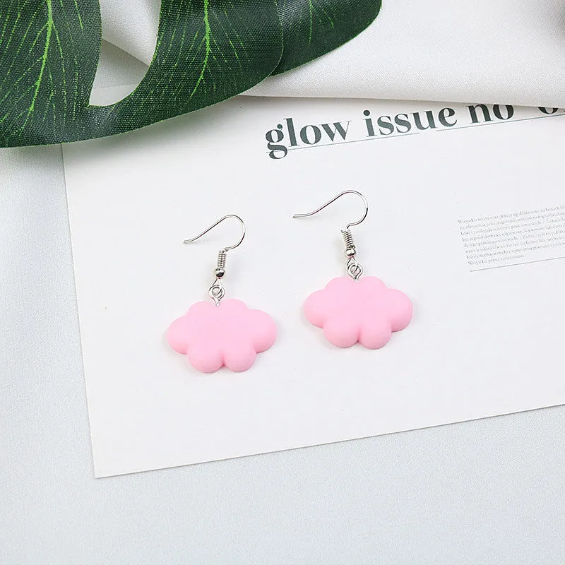Simple White Cloud Korean Style Cute Earrings