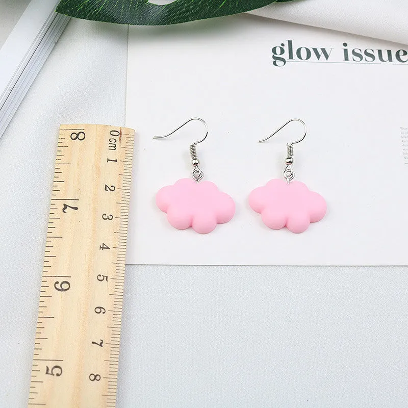 Simple White Cloud Korean Style Cute Earrings