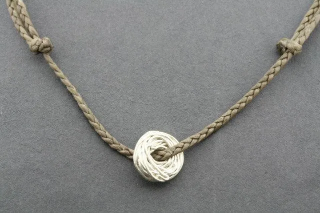 slip knot necklace - nest - sand