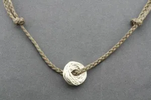slip knot necklace - nest - sand