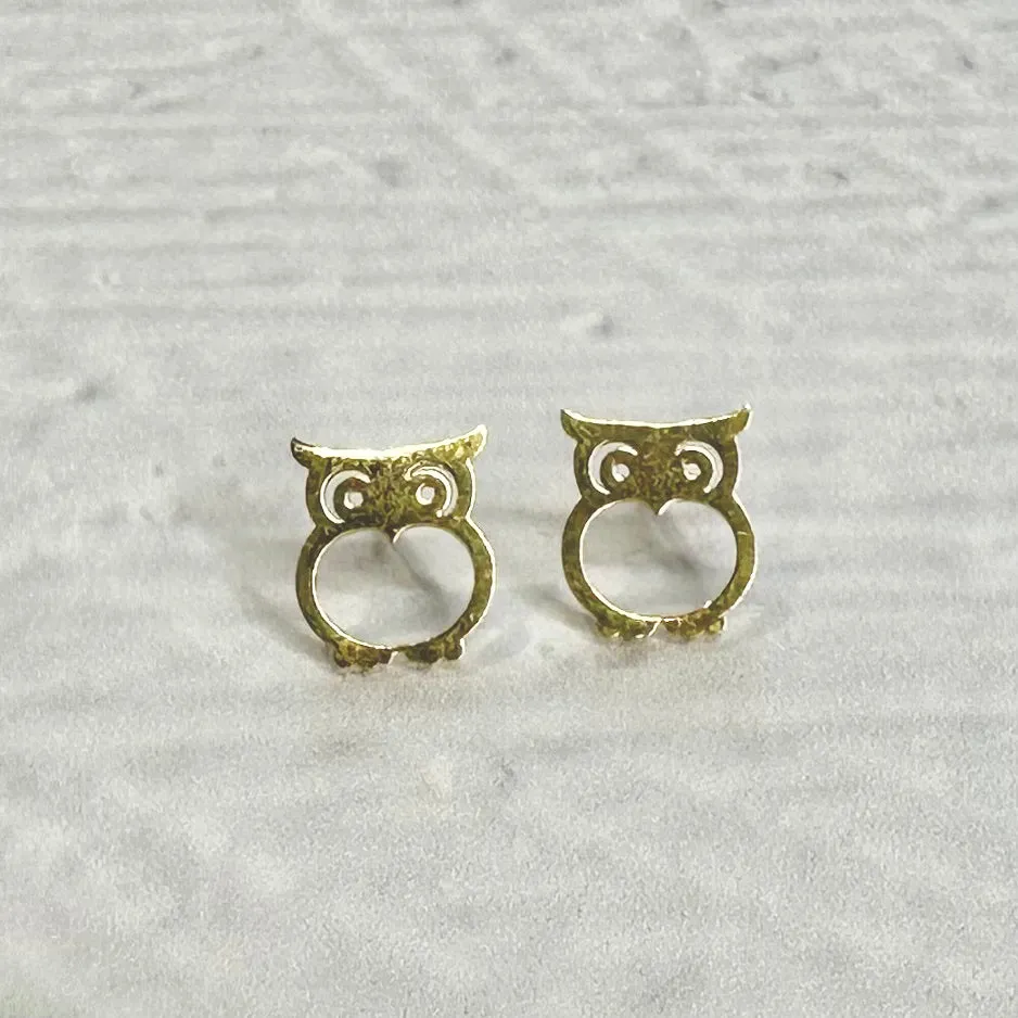 Stainless Steel Earrings - Owl