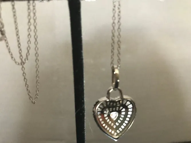 Sterling Silver Brilliant Heart Necklace