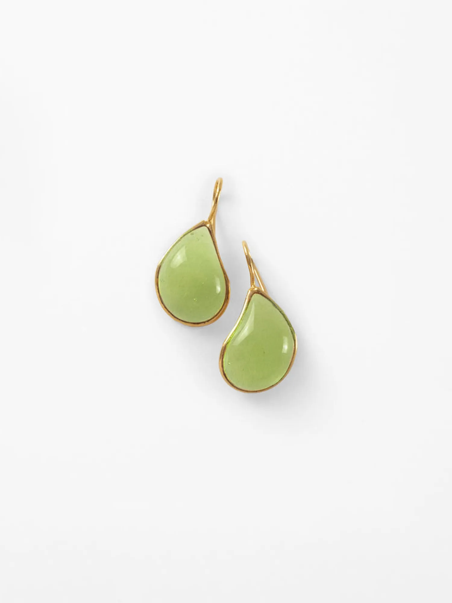 TEARDROP SIMPLE EARRINGS GREEN
