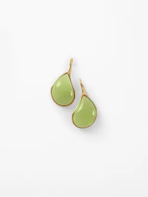 TEARDROP SIMPLE EARRINGS GREEN