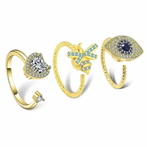 The Inspired Bundle - Crystal Infused Fidget Spinner Rings