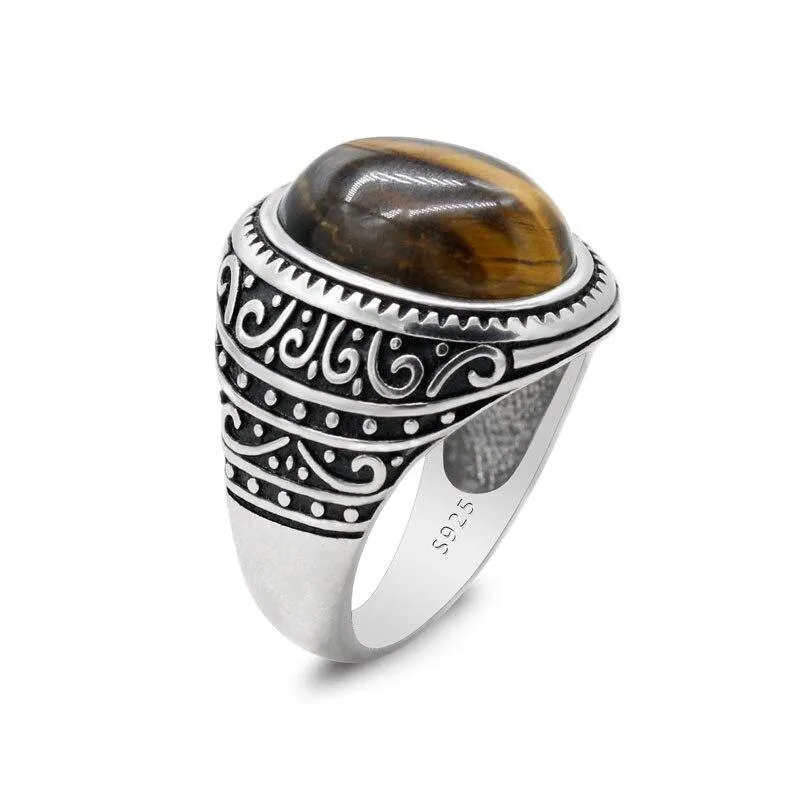 Tiger Eye Stone Charismatic Vintage Ring