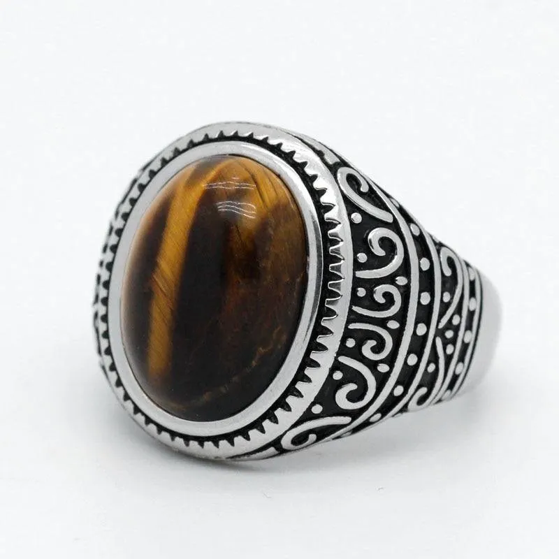 Tiger Eye Stone Charismatic Vintage Ring