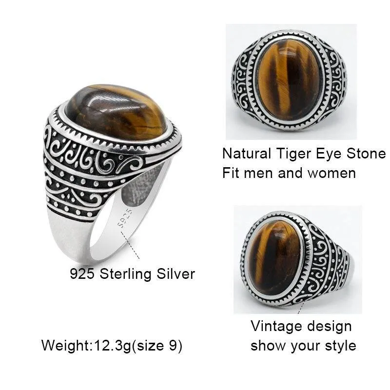 Tiger Eye Stone Charismatic Vintage Ring