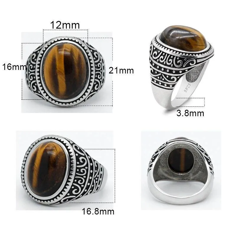 Tiger Eye Stone Charismatic Vintage Ring