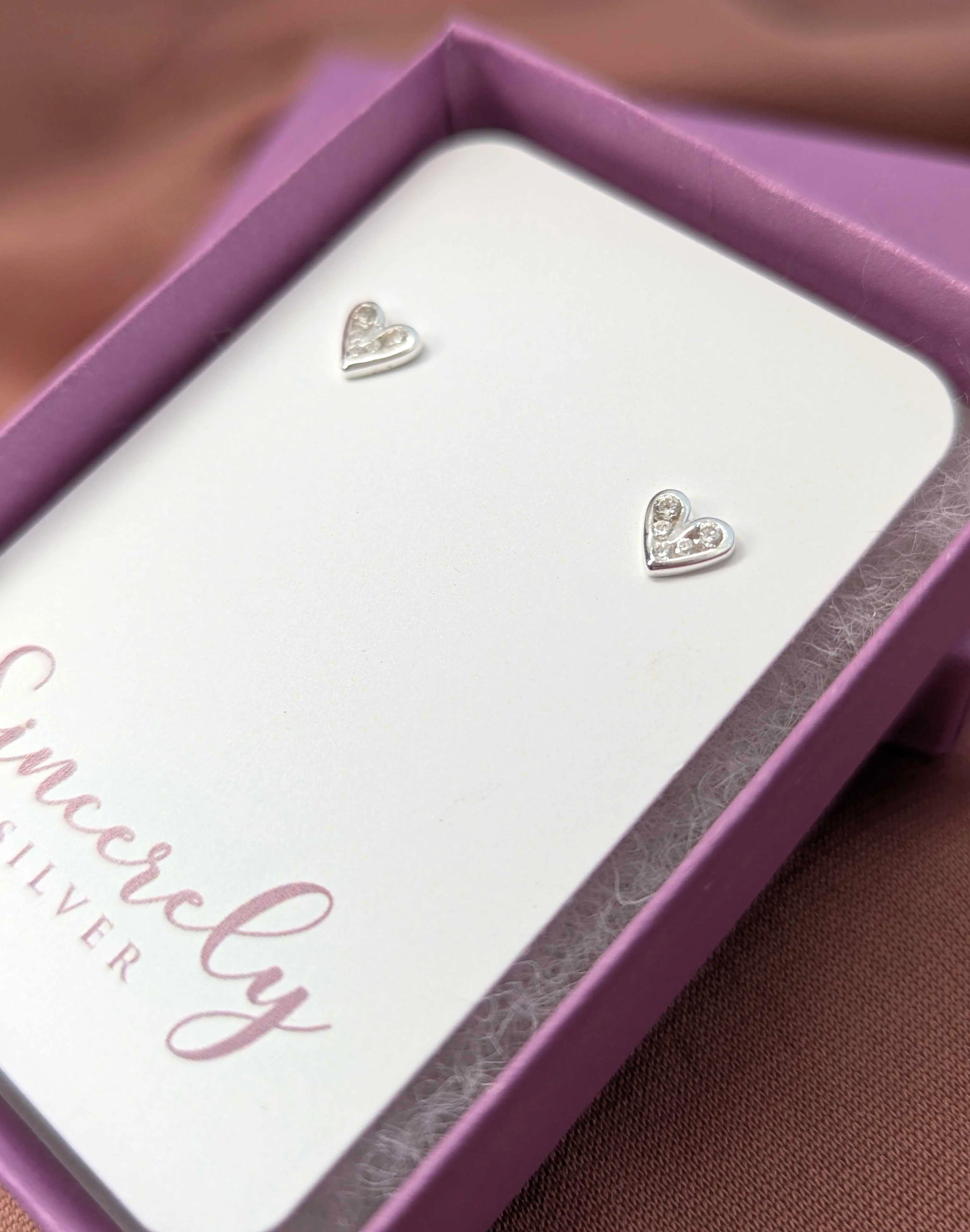 Tiny Heart Stud Earrings