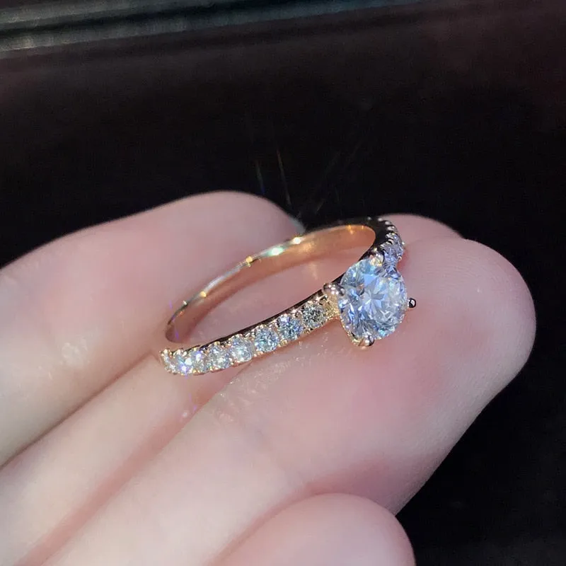 Trendy Claws Crystal Zircon Engagement Rings
