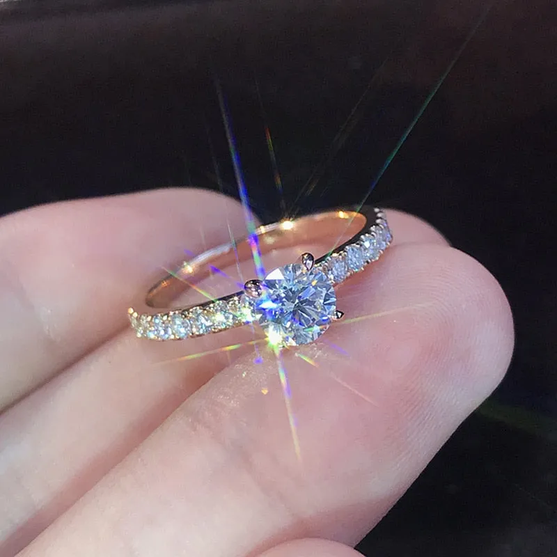 Trendy Claws Crystal Zircon Engagement Rings