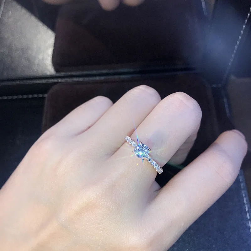 Trendy Claws Crystal Zircon Engagement Rings