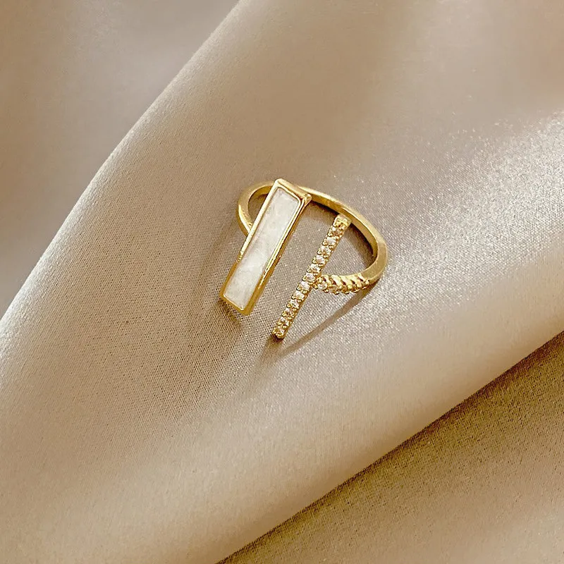 Trendy Square Zircon Open Finger Ring