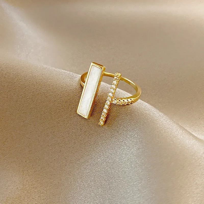 Trendy Square Zircon Open Finger Ring