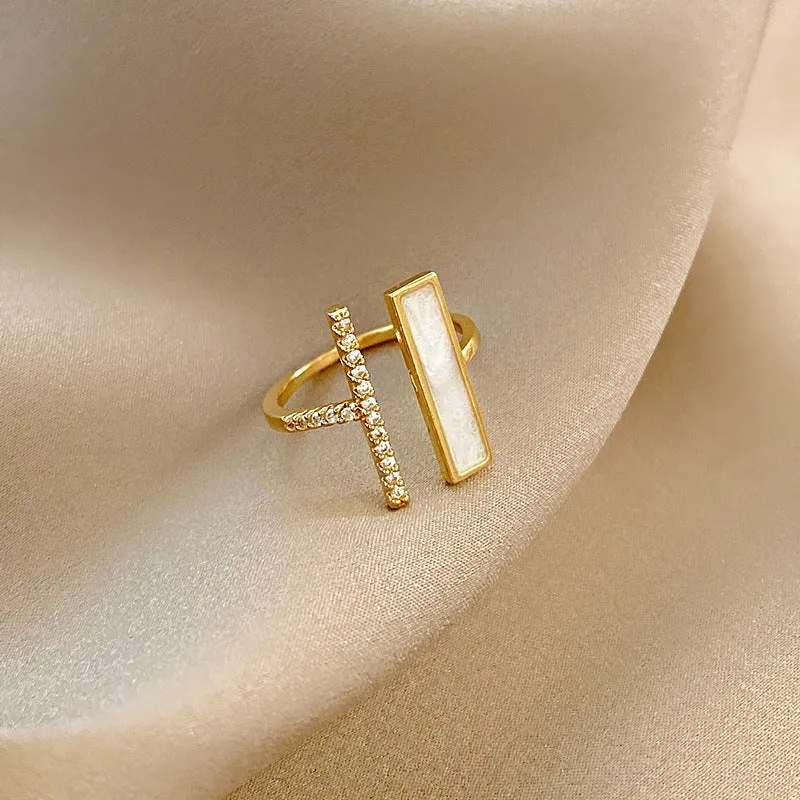 Trendy Square Zircon Open Finger Ring
