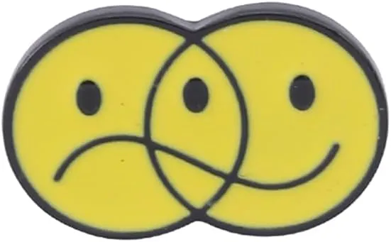 Two Smile Face Brooch Artist Shiny Jewelry Art Student Graduation Souvenir Gift Brooch Drip Oil Painted Enamel Pin Suitable for Hat Jacket Canvas Bag
