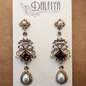 Victorian Costume Earrings for Bride or Prom