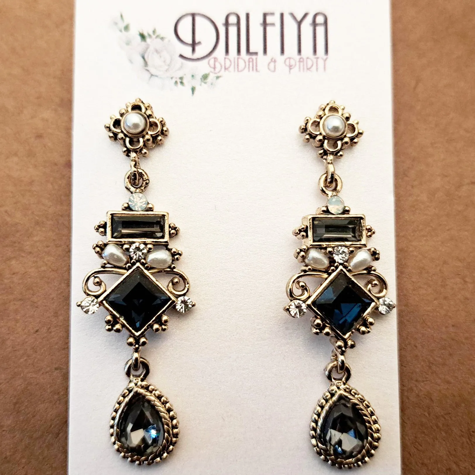 Victorian Costume Earrings for Bride or Prom