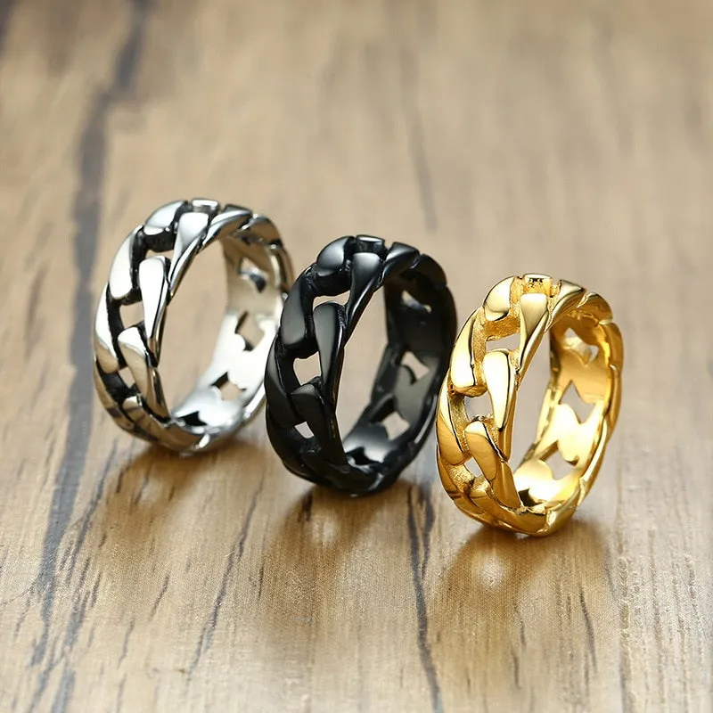 Vintage Men Cuban Ring