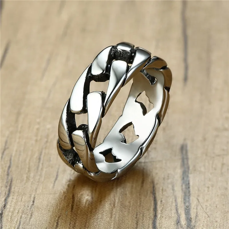Vintage Men Cuban Ring