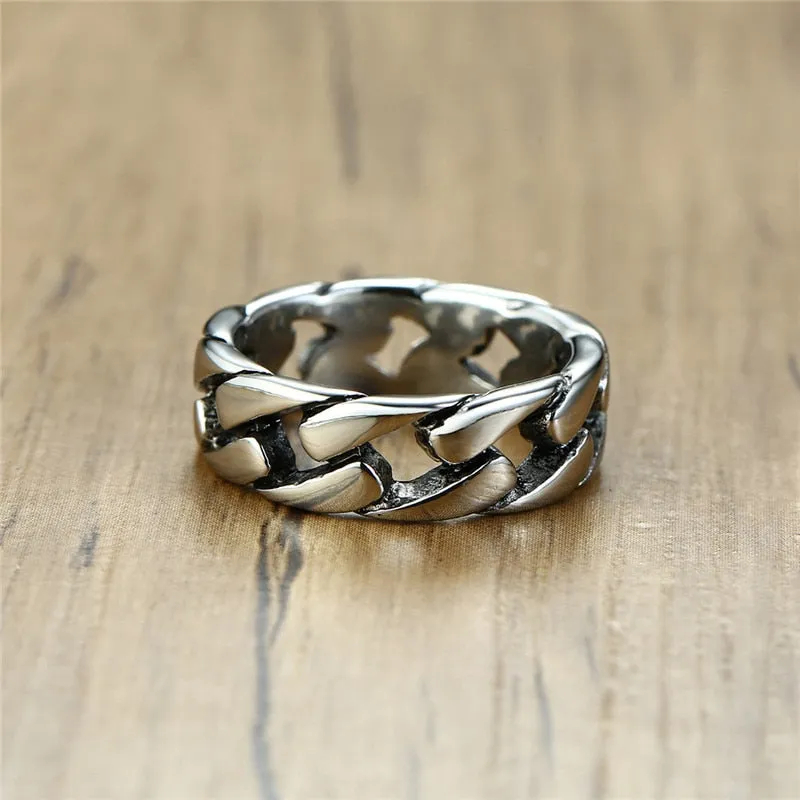 Vintage Men Cuban Ring
