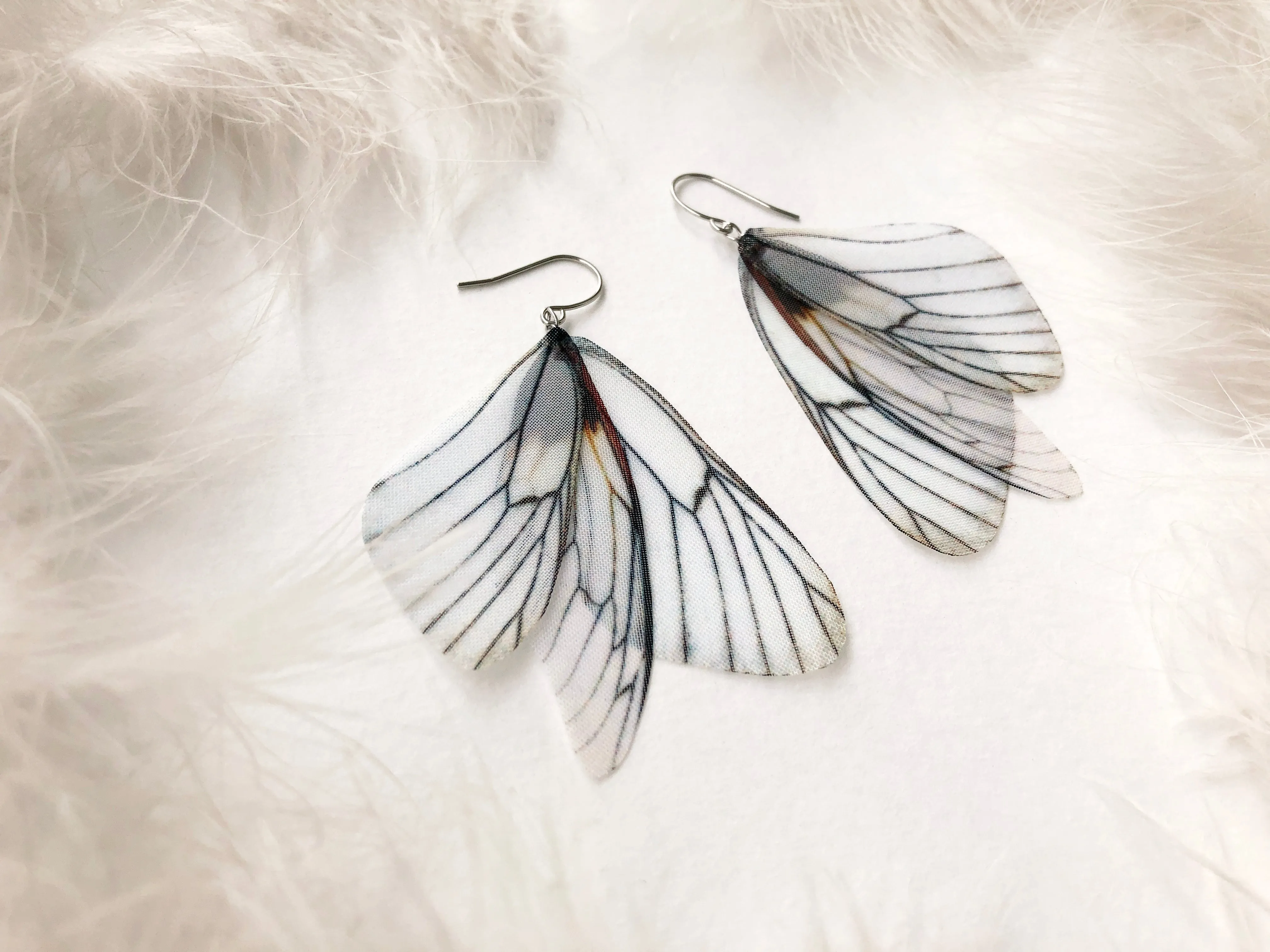 White Angel Wing Earrings Perfect Gift For Anyone Who Love Wings